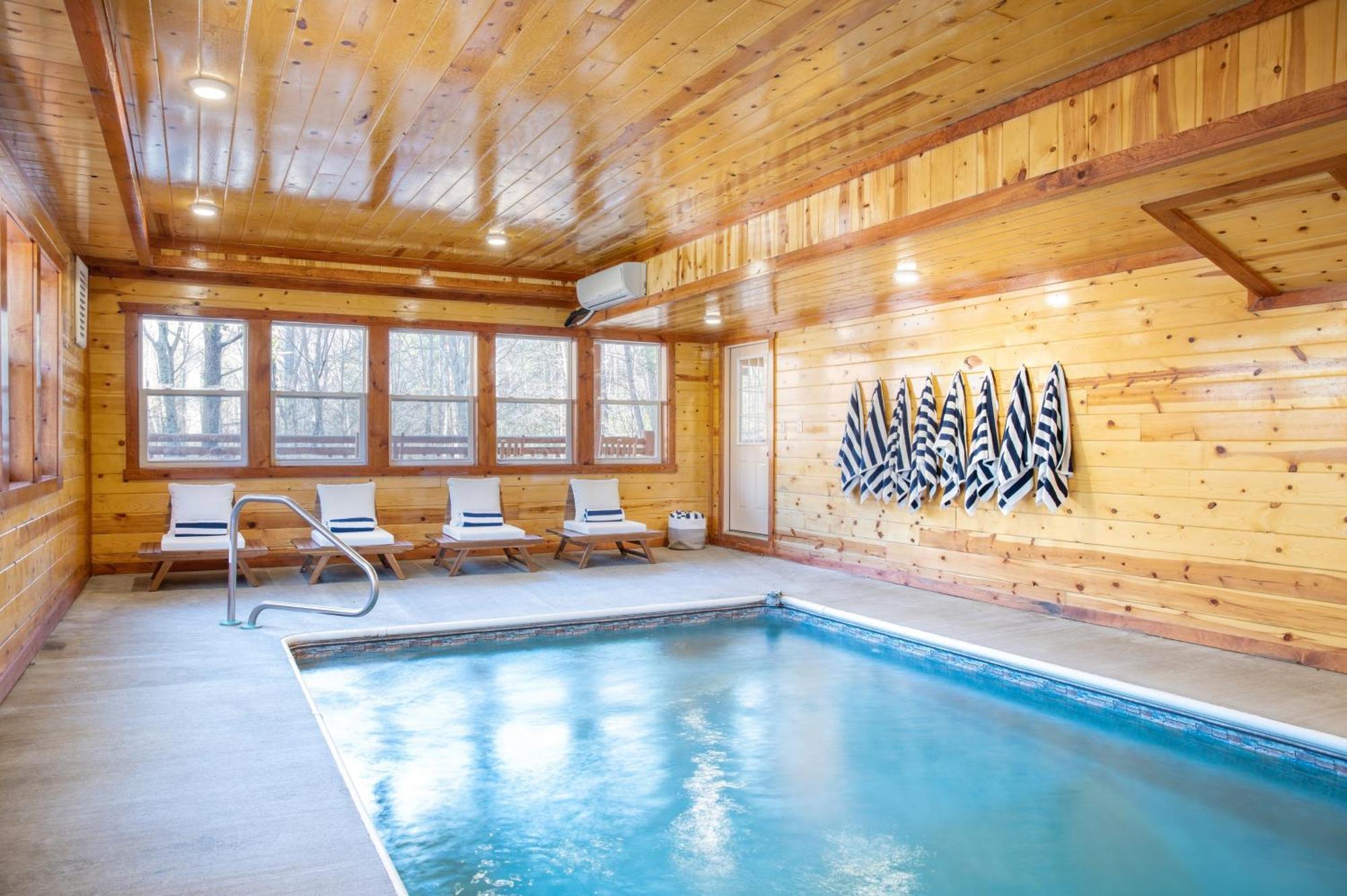 Sycamore By Avantstay Spectacular Mountain Home W Indoor Pool Hot Tub Home Theatre Fire Pit Sevierville Ngoại thất bức ảnh